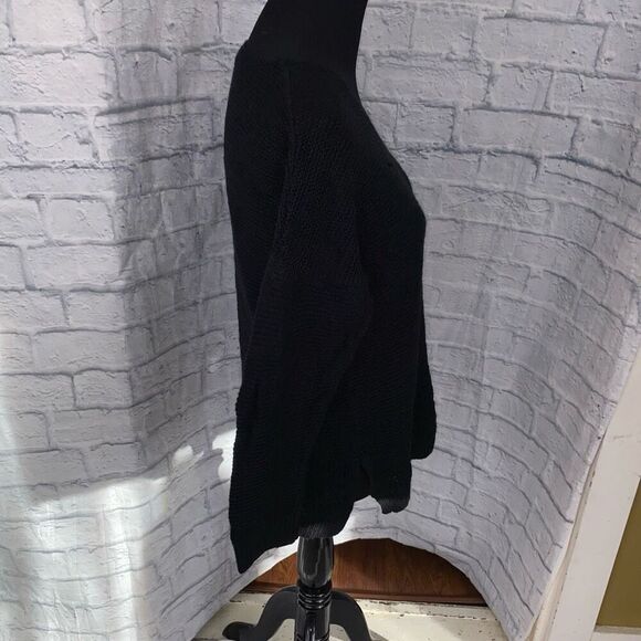 Charlotte Russe vneck knit pattern Longsleeve sweater w/side slits sz S - Picture 5 of 11